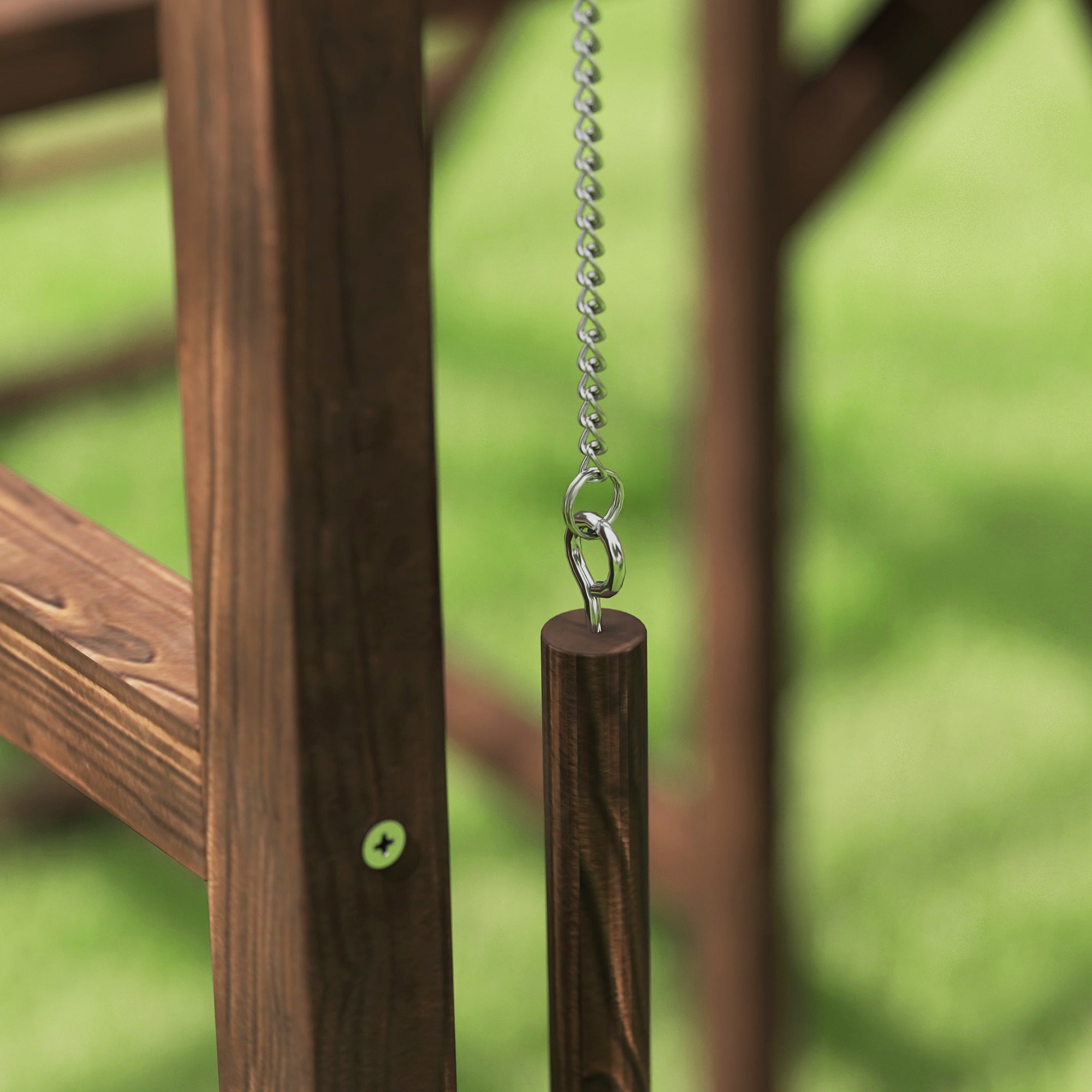 PawHut Chicken Activity Play Set, Chicken Coop Accessory with Multiple Chicken Perches, Swings, Ladders, Platform, Wooden Chicken Toys for 4-6 Chickens, Coffee