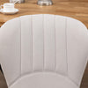 HOMCOM Upholstered Dining Chairs Set of 2, Modern Kitchen Chairs, Armless Accent Chairs with Backrest, Padded Seat and Steel Gold Legs, Cream White