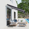 Outsunny 11' x 10' Retractable Awning Fabric Replacement Outdoor Sunshade Canopy Awning Cover, UV Protection, Grey