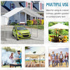 Outsunny 10' x 20' Carport Heavy Duty Galvanized Car Canopy with Included Anchor Kit, 3 Reinforced Steel Cables, White