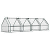 Outsunny 12' x 3' x 3' Portable Mini Greenhouse, Tunnel Growing Tent, Plants Flower Warm House with Zippered Roll-up Doors, Clear