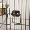 PawHut 53.9'' Large Rolling Steel Bird Cage Bird House with Detachable Rolling Stand, Storage Shelf, Wood Perch, Food Container, Black