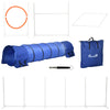 PawHut 5PCs Portable Dog Agility Training Equipment, Pet Agility Training Set with Adjustable Height Jump Ring, Jumper, Weave Poles, Square Pause Box, Carrying Bag, Whistle