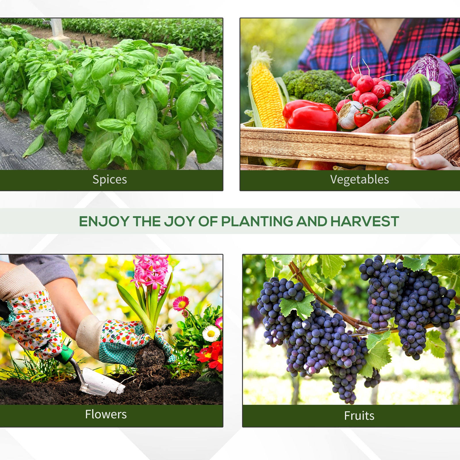 Outsunny 26' x 10' x 7' Large Steeple Walk-in Greenhouse Outdoor Garden Plant Seed Tunnel Grow Tent Steel Frame, White