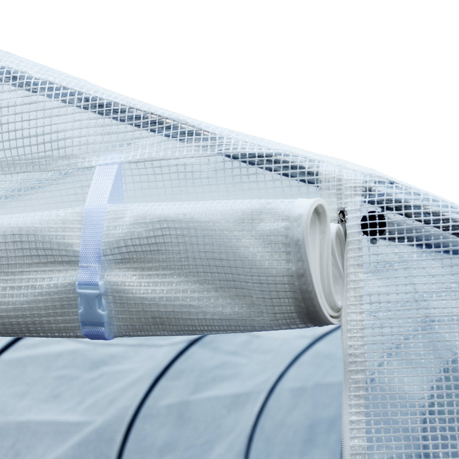 Outsunny 26' x 10' x 7' Large Steeple Walk-in Greenhouse Outdoor Garden Plant Seed Tunnel Grow Tent Steel Frame, White