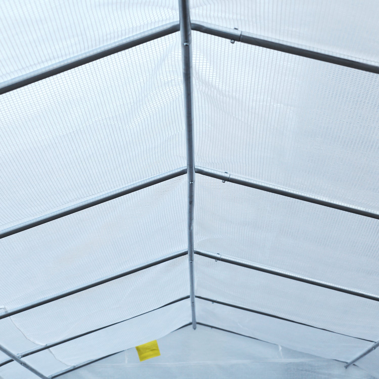 Outsunny 26' x 10' x 7' Large Steeple Walk-in Greenhouse Outdoor Garden Plant Seed Tunnel Grow Tent Steel Frame, White