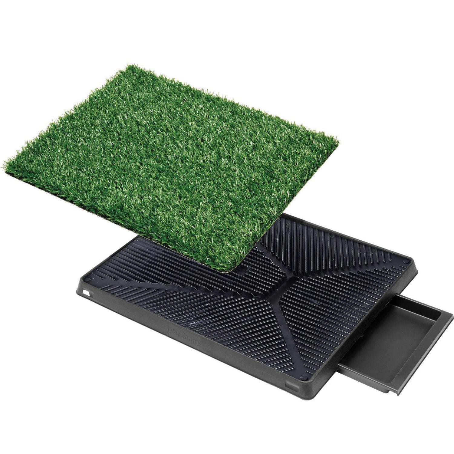 PawHut Grass Pee Pad for Dogs, Doggy Bathroom Toilet Potty Tray Indoor Outdoor for Puppy and Small Dog Training, 20inch x 25inch