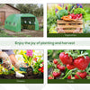 Outsunny 13' x 10' x 6.6'  Walk-in Polytunnel Greenhouse, Outdoor Garden Tunnel Greenhouse Tent with Zipped Roll-Up Door and 6 Mesh Windows, Green