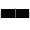Outsunny Patio Retractable Double Side Awning, Folding Privacy French Screen Fence, Privacy Wall Corner Divider, Garden Outdoor, Sun Shade, Wind Screen, Indoor Room Divider, Black