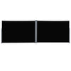 Outsunny Patio Retractable Double Side Awning, Folding Privacy French Screen Fence, Privacy Wall Corner Divider, Garden Outdoor, Sun Shade, Wind Screen, Indoor Room Divider, Black