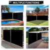Outsunny Patio Retractable Double Side Awning, Folding Privacy French Screen Fence, Privacy Wall Corner Divider, Garden Outdoor, Sun Shade, Wind Screen, Indoor Room Divider, Black