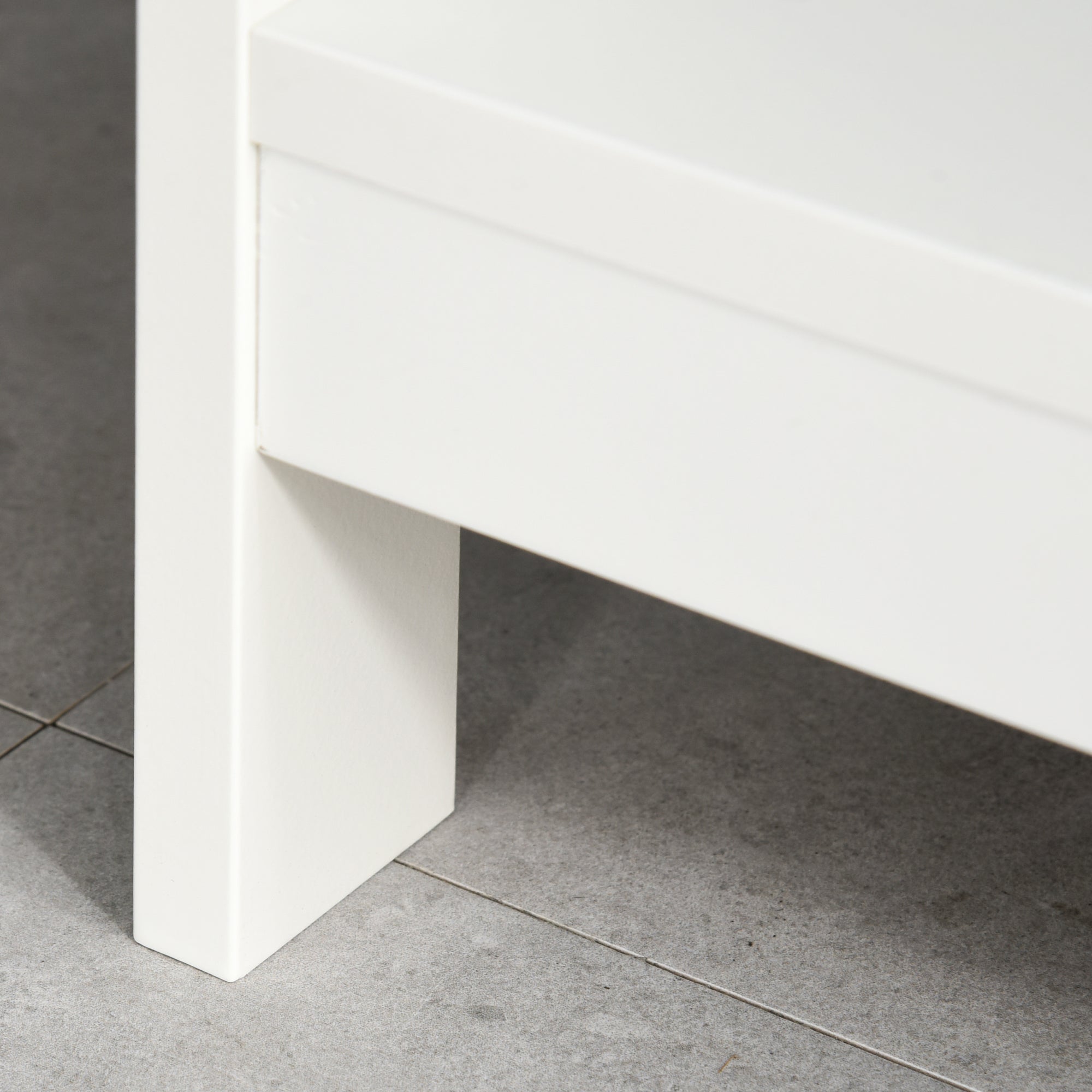HOMCOM Console Table Sofa Side Desk with Storage Shelves Drawers X Frame for Living Room Entryway White