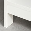 HOMCOM Console Table Sofa Side Desk with Storage Shelves Drawers X Frame for Living Room Entryway White