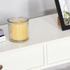 HOMCOM Console Table Sofa Side Desk with Storage Shelves Drawers X Frame for Living Room Entryway White