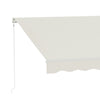 Outsunny 12' x 10' Electric Awning, Retractable Awning Sun Shade Shelter with Remote Controller, Manual Crank Handle and Aluminum Frame, for Deck, Balcony, Yard, Cream White