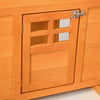 PawHut 117" Extra Large Chicken Coop with Asphalt Roof, Wooden Hen House with Slide-out Tray, Quail Hutch with Nesting Box, Orange