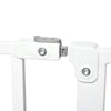 PawHut 30"- 45" Extra Wide Dog Gate with Door, Double Locking System, Easy Install Pet Gate for Stairs, Hallways, and Doorways, White