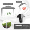 Outsunny 10 x 10ft Folding Pop Up Canopy Tent Outdoor Gazebo with Carrying Bag, Grey
