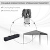 Outsunny 10 x 10ft Folding Pop Up Canopy Tent Outdoor Gazebo with Carrying Bag, Grey