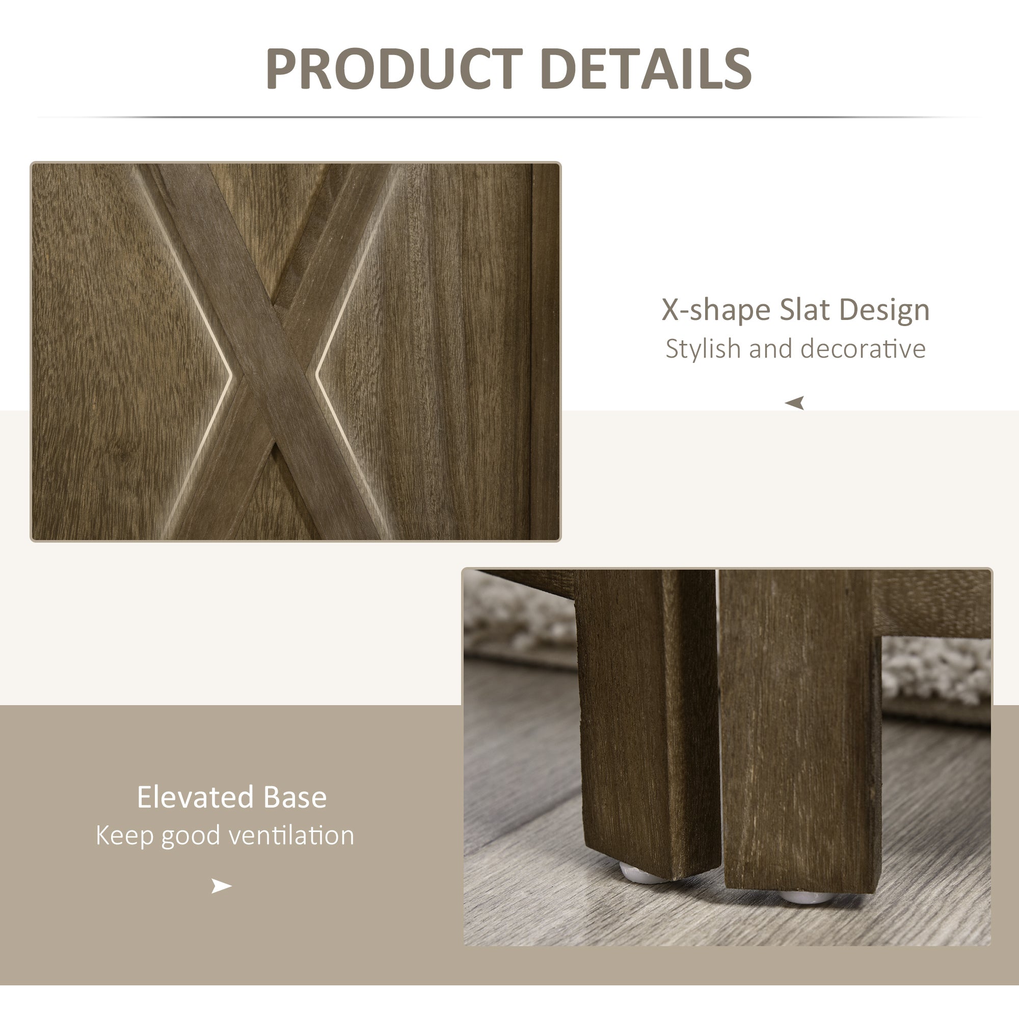 HOMCOM 4 Panel Room Divider, 5.6 Ft Folding Privacy Screen, Freestanding Wooden Wall Partition for Bedroom, Office, Brown