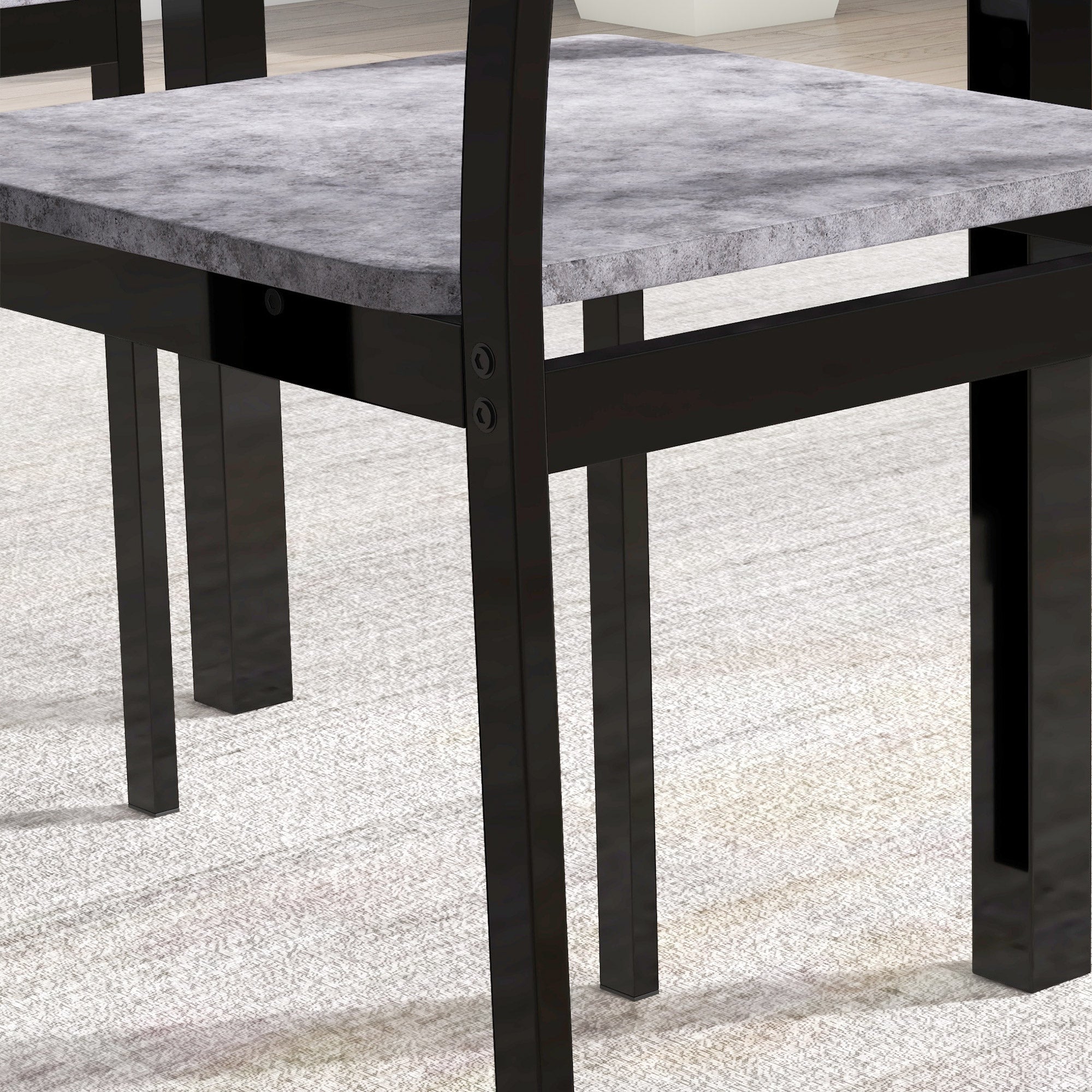 HOMCOM Dining Table Set for 2, 3-Piece Kitchen Table Set for 2, Folding Rectangular Dining Table with 2 Drop Leaves, 2 Chairs for Dining Room, Dinette, Breakfast Nook, Light Grey