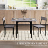 HOMCOM Dining Table Set for 2, 3-Piece Kitchen Table Set for 2, Folding Rectangular Dining Table with 2 Drop Leaves, 2 Chairs for Dining Room, Dinette, Breakfast Nook, Light Grey