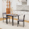 HOMCOM Dining Table Set for 2, 3-Piece Kitchen Table Set for 2, Folding Rectangular Dining Table with 2 Drop Leaves, 2 Chairs for Dining Room, Dinette, Breakfast Nook, Light Grey