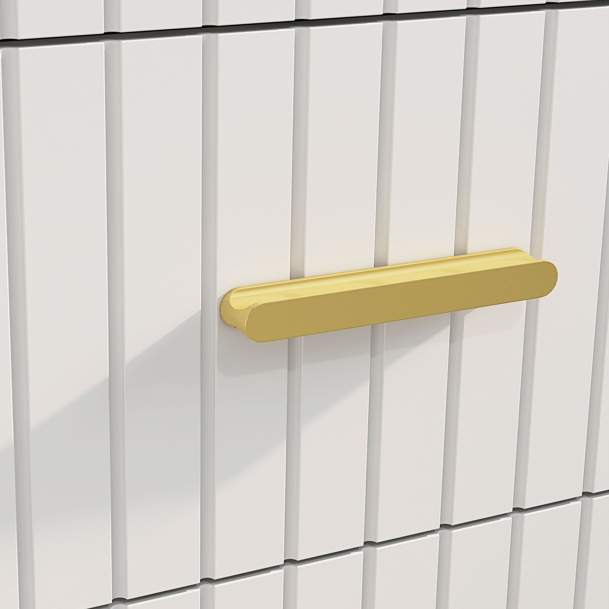 HOMCOM Bedroom Chest of Drawers, Modern 3-Drawer Dresser, Storage Drawer Unit with Aluminium Legs, White