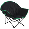 Outsunny Foldable Camping Chair Padded Moon Saucer Chair with Carry Bag, Storage Pocket for Outdoor, Beach, Picnic, Hiking, Fishing, Travel