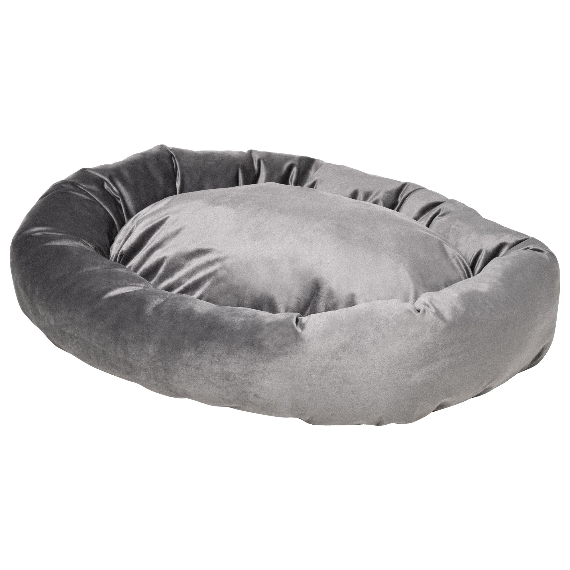 PawHut Pet Bed, Soft Velvet Lounge Sleeper, Machine Washable Cushion, Soft Padding, Zippered Cover, Portable, ​for Large Dogs, Dark Grey