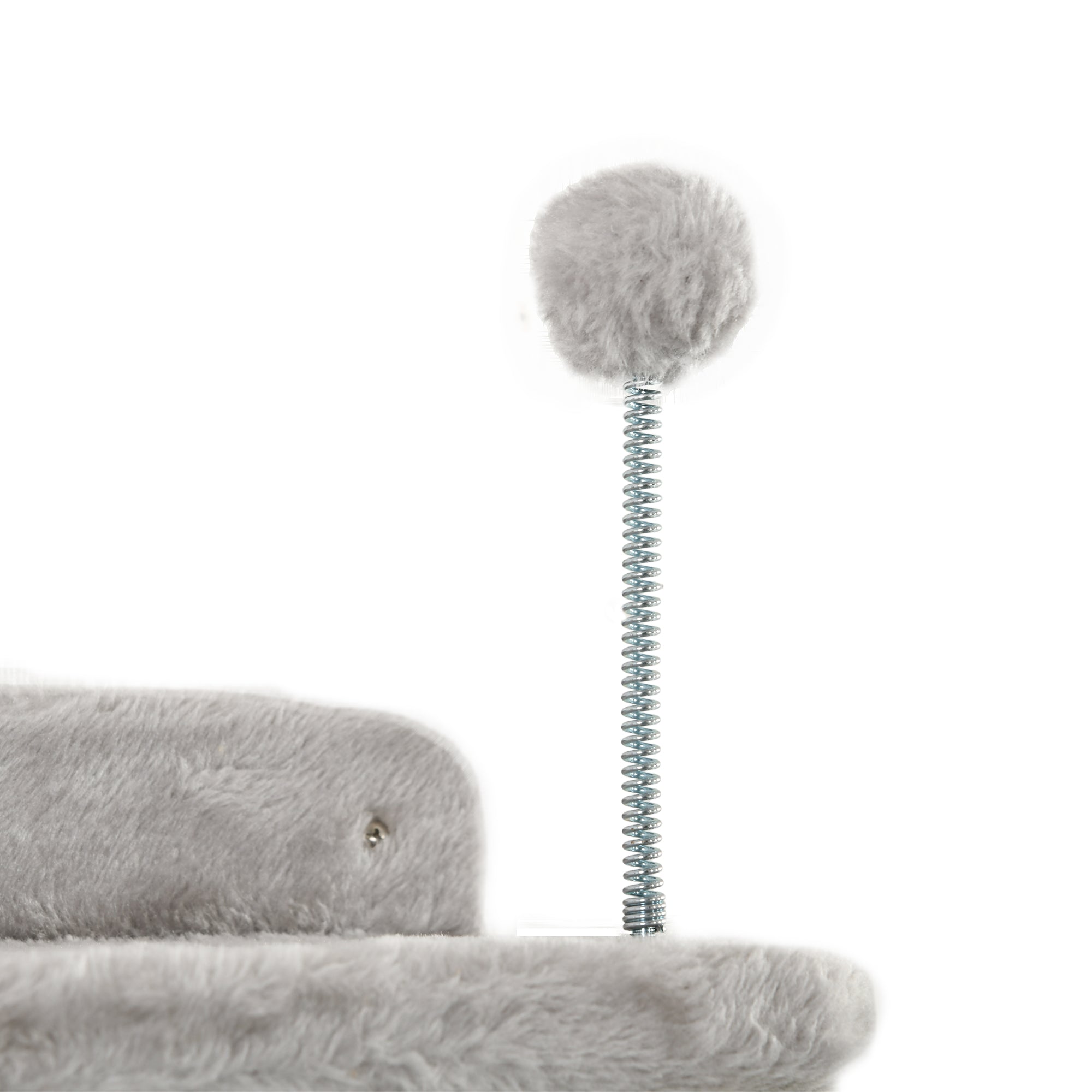 PawHut Cat Wall Shelf with Scratching Post, Cat Wall Shelves for Relaxing, Climbing, Cat Wall With Soft Ladder and Play Ball, Grey