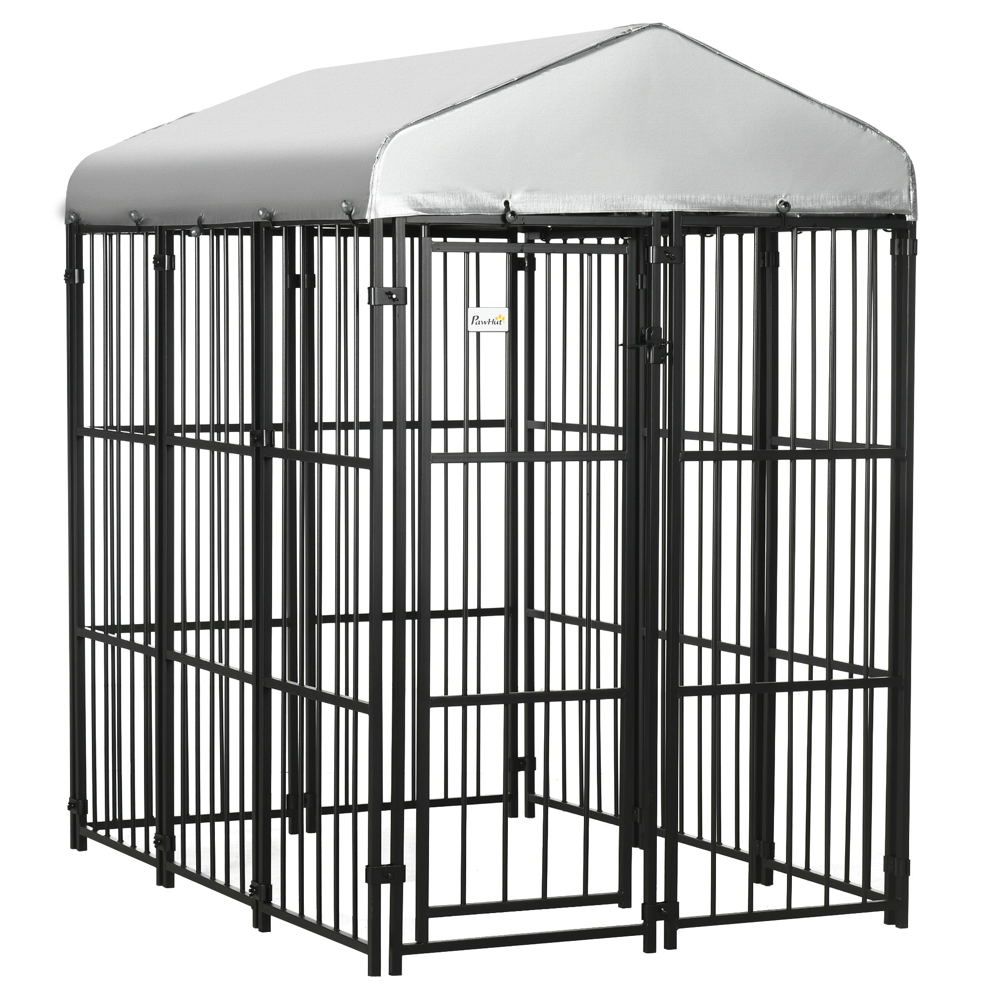 PawHut 6 x 4 x 6ft Dog Kennel for Medium and Large Dogs, Outdoor Dog Playpen House with UV-Resistant Roof, Heavy-Duty Chain Link and Secure Lock