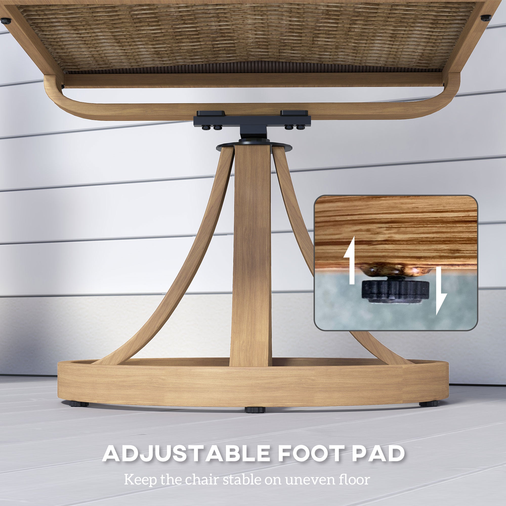 Outsunny Patio Swivel Dining Chairs Set of 2, Outdoor Rattan Chairs with Soft Cushions and Metal Frame for Deck, Garden, Backyard, Poolside, Khaki