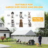 PawHut Outdoor Dog Kennel with Roof, Heavy Duty Galvanized Steel Dog Run Chain Link w/ Waterproof UV-Resistant Cover, Safety Lockable Latch System, 13.1' x 7.5' x 7.8