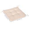 Outsunny 4 Piece Outdoor Chair Cushions, 16.5" x 16.5" Patio Furniture Cushions Seat Pad for Garden Conversation Set, Cream White