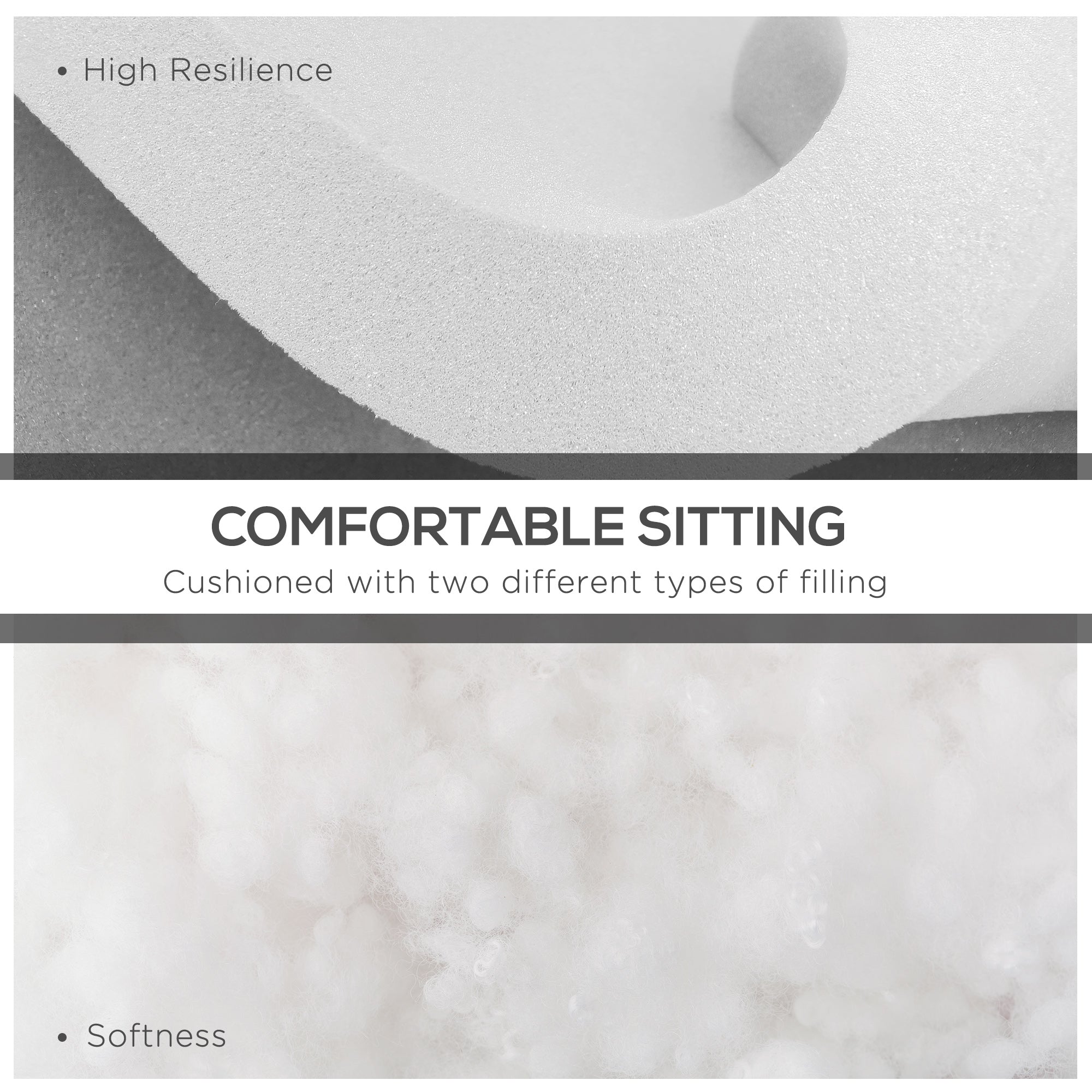 Outsunny 4 Piece Outdoor Chair Cushions, 16.5" x 16.5" Patio Furniture Cushions Seat Pad for Garden Conversation Set, Cream White