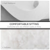 Outsunny 4 Piece Outdoor Chair Cushions, 16.5" x 16.5" Patio Furniture Cushions Seat Pad for Garden Conversation Set, Cream White