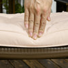 Outsunny 4 Piece Outdoor Chair Cushions, 16.5" x 16.5" Patio Furniture Cushions Seat Pad for Garden Conversation Set, Cream White