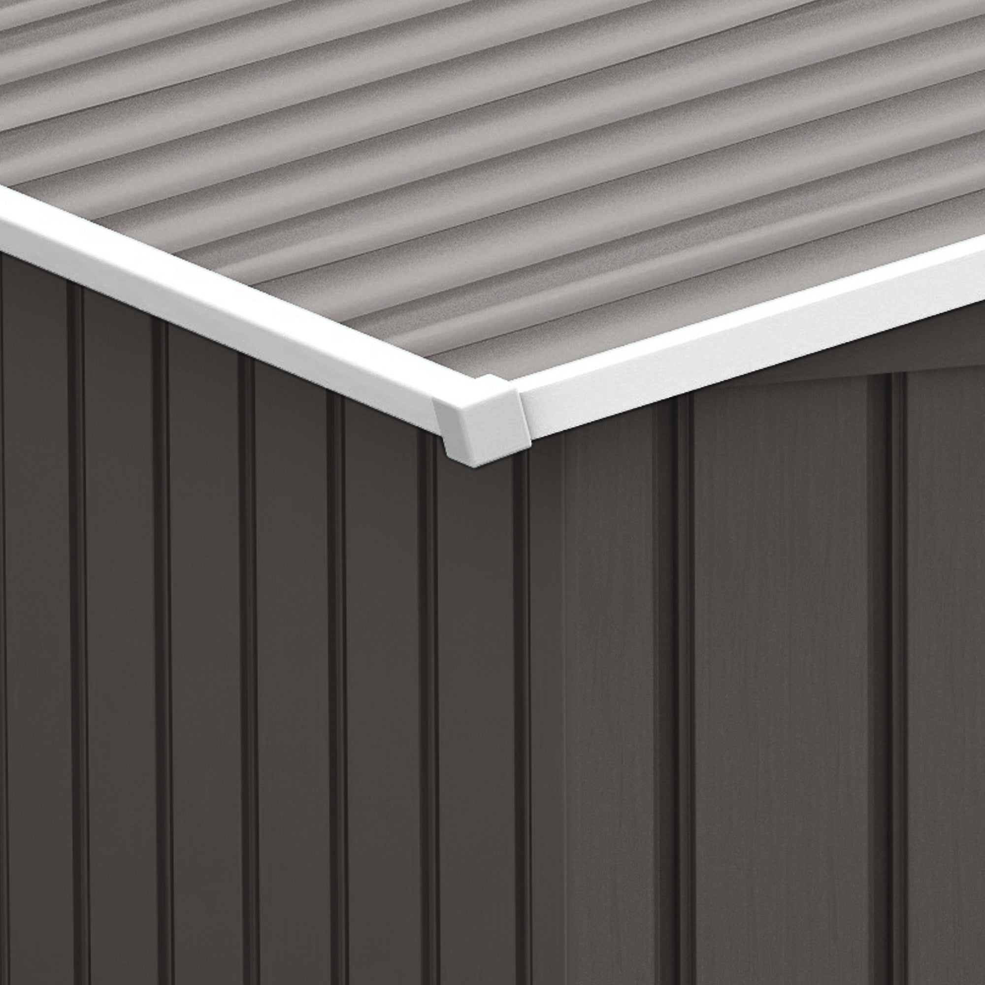 Outsunny 9' x 6' Garden Storage Shed with Foundation Kit, Metal Tool Storage House with Double Doors for Outdoor Patio Yard, Grey