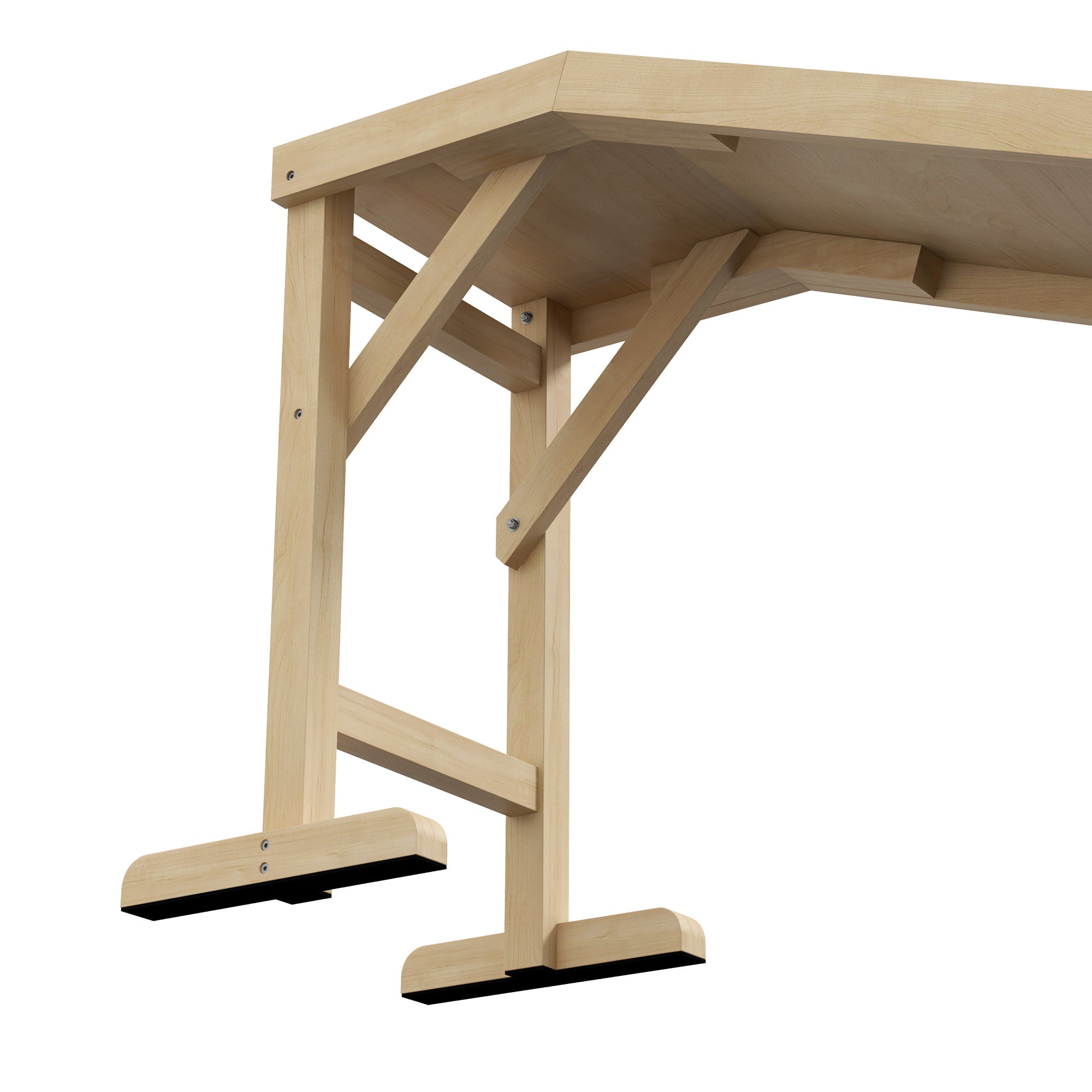 PawHut Pet Ramp Bed Steps for Dogs Cats Non-slip Carpet Top Platform Pine Wood 74"L x 16"W x 25"H Natural