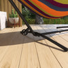 Outsunny 9.5ft Hammock Stand Only, Portable Hammock with Wheels, Adjustable Hammock Net Stand, for String-style, Brazilian-style, Flat-style, Rope-style Hammocks, Black