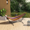 Outsunny 9.5ft Hammock Stand Only, Portable Hammock with Wheels, Adjustable Hammock Net Stand, for String-style, Brazilian-style, Flat-style, Rope-style Hammocks, Black