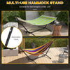 Outsunny 9.5ft Hammock Stand Only, Portable Hammock with Wheels, Adjustable Hammock Net Stand, for String-style, Brazilian-style, Flat-style, Rope-style Hammocks, Black