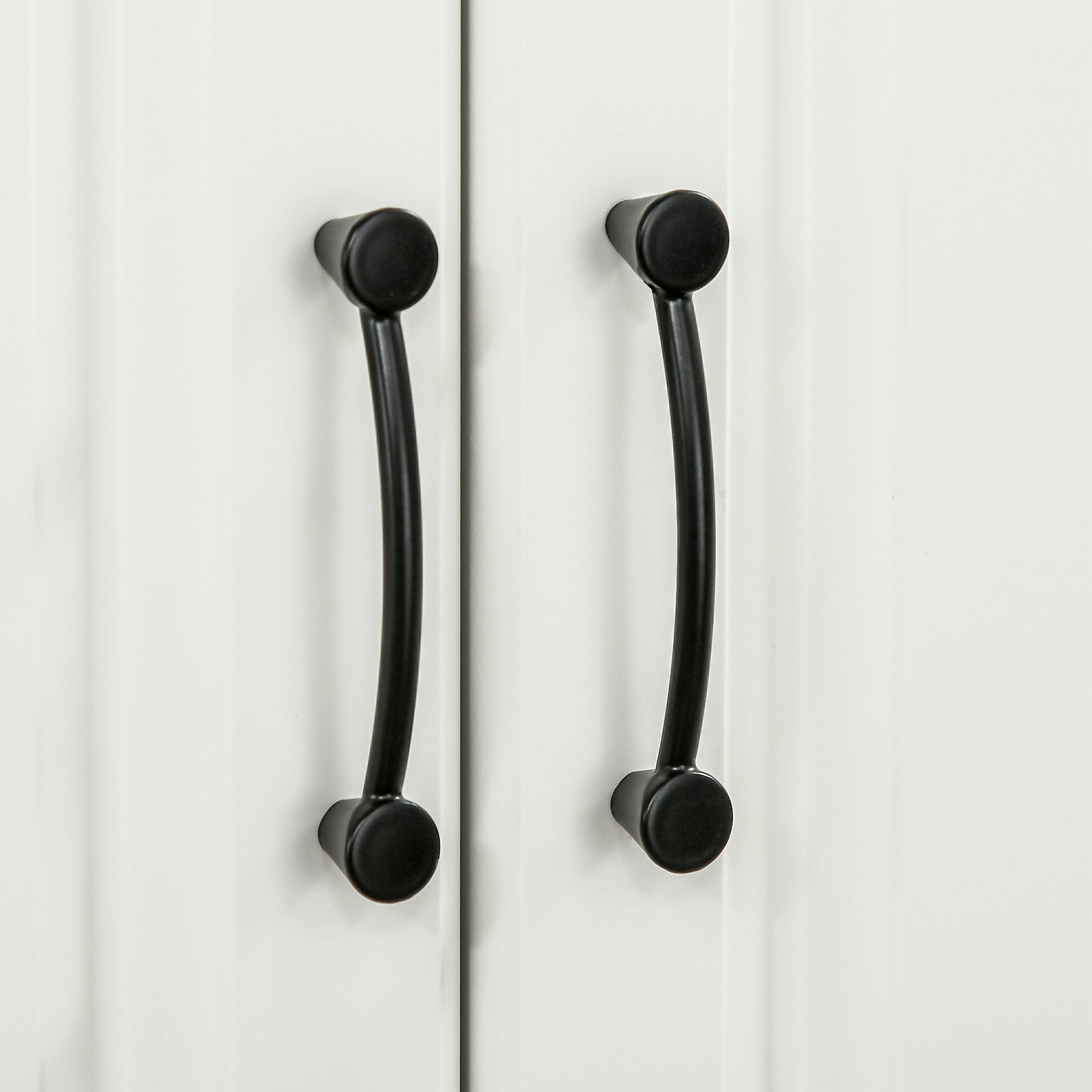 HOMCOM 71" Kitchen Pantry Cabinet, Freestanding Storage Cupboard with 4 Hinged Doors and Adjustable Shelves, White