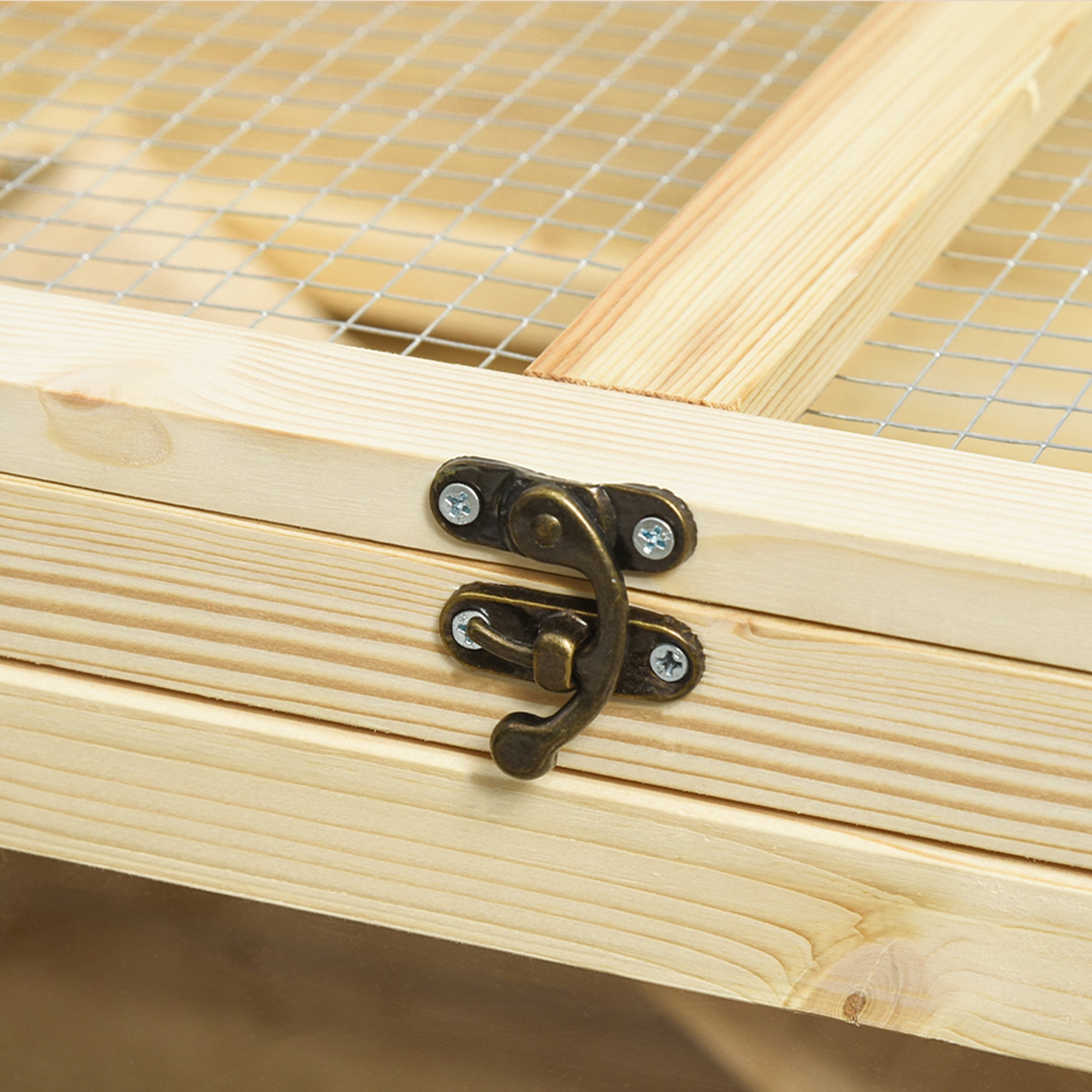 PawHut Wooden Hamster Cage, 3 Tier Rat Cage with Openable Roof, Run, Ladders, Wheels, Tray, for Hamsters, Rats, Syrian, Small Animals Exercise Play House, Natural Wood