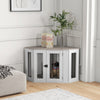 PawHut 41" Dog Crate Furniture, Corner Dog Crate End Table for Medium and Small Dogs, Indoor Dog Cage with Cushion, Door, Lock, White