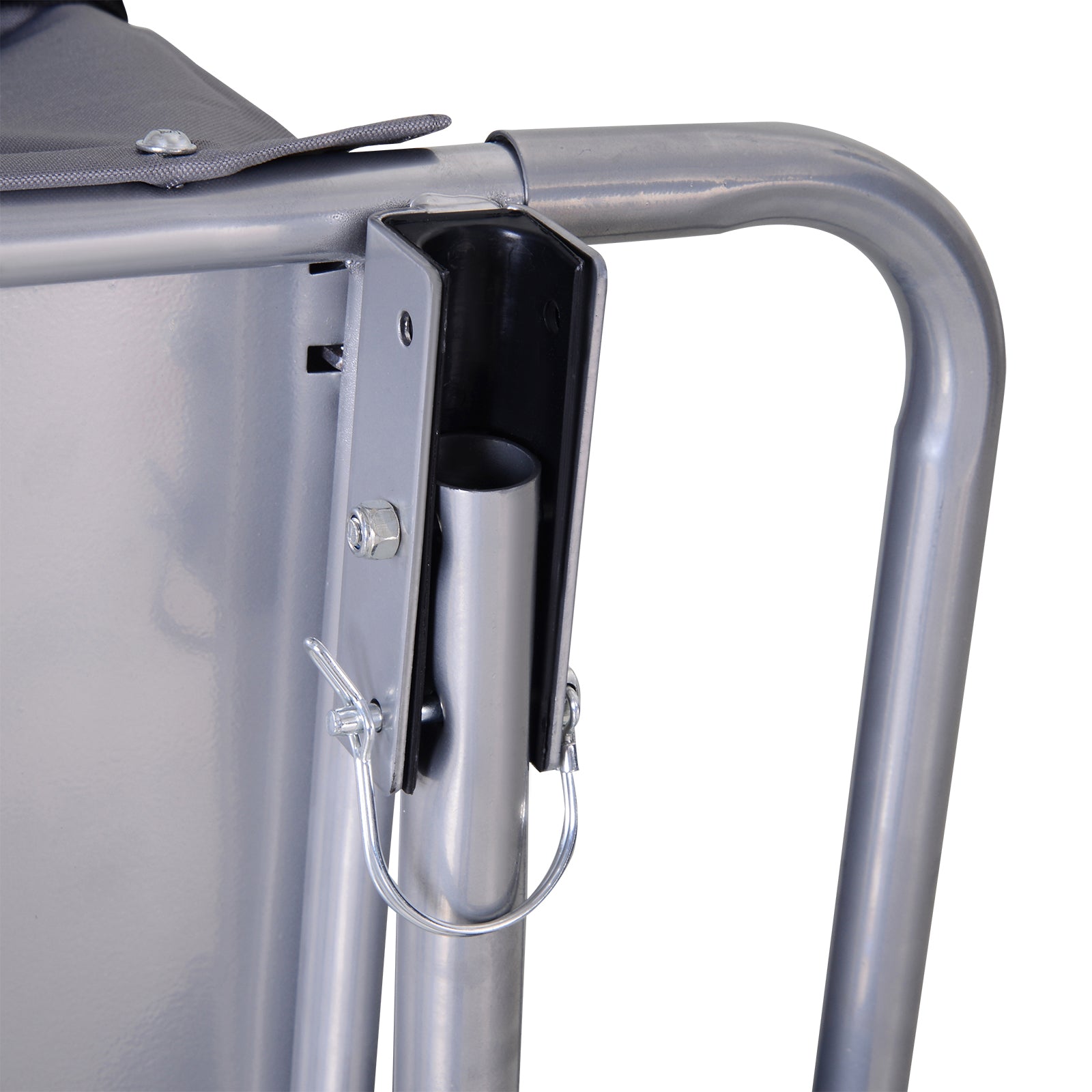 Aosom Bicycle Cargo Trailer Cart Carrier Garden Use w/ Quick Release, Cover, Grey
