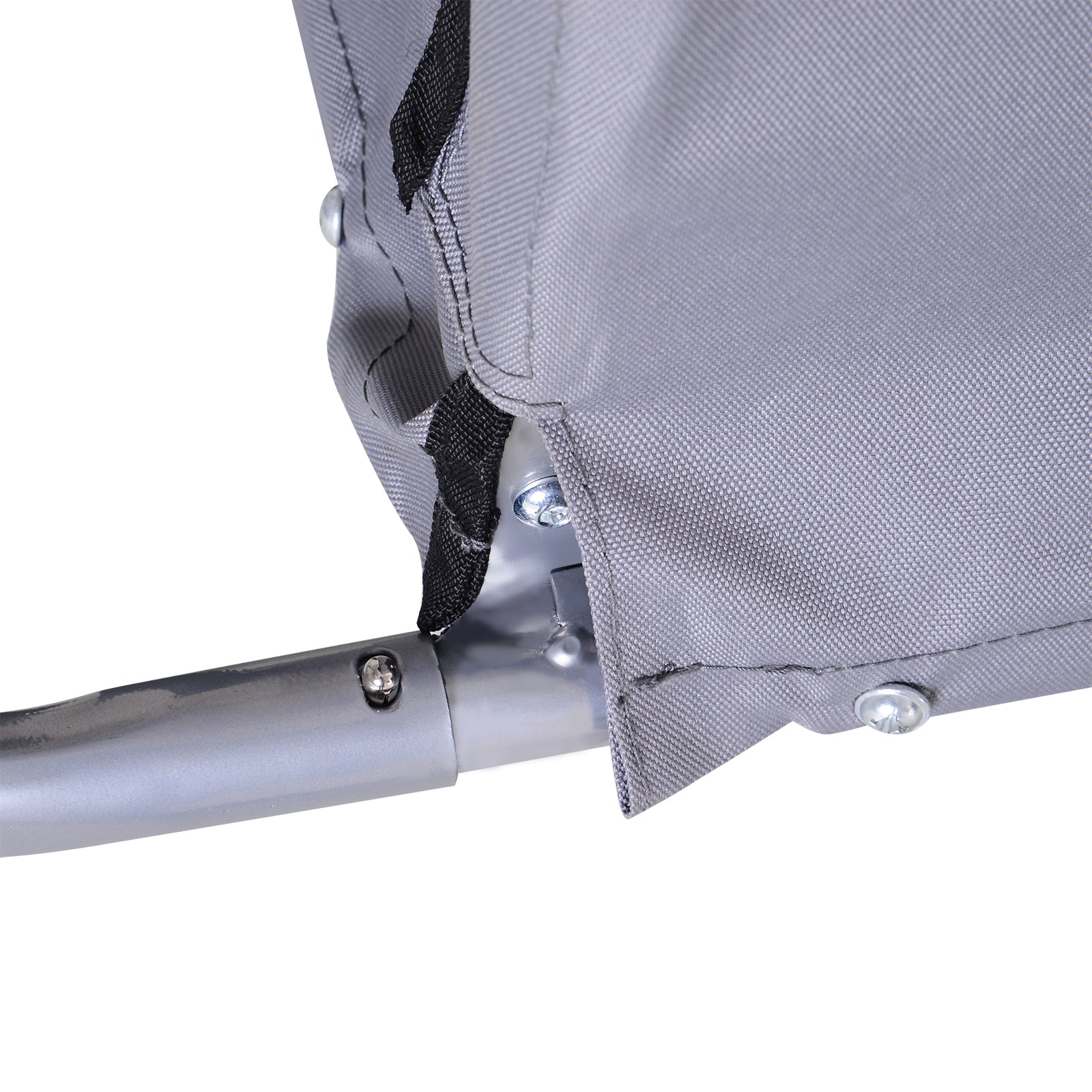 Aosom Bicycle Cargo Trailer Cart Carrier Garden Use w/ Quick Release, Cover, Grey