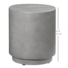 HOMCOM Round Side Table, Lightweight Accent Table with Terrazzo Finish, 17" End Table with 4 Adjustable Feet for Indoor, Outdoor, Light Grey