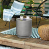 HOMCOM Round Side Table, Lightweight Accent Table with Terrazzo Finish, 17" End Table with 4 Adjustable Feet for Indoor, Outdoor, Light Grey